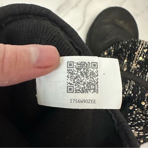 UGG Australia Black And White Camaya Knit Sequin Embellished Suede Boots Size 8 - Picture 10 of 15